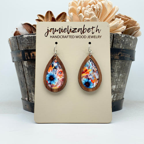 Blue Cornflower Earrings