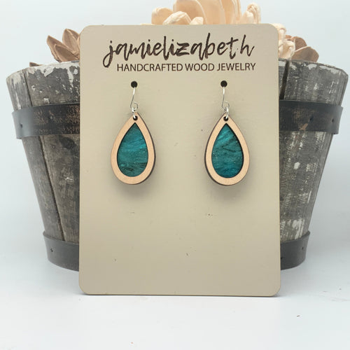 Marine Swirl Acrylic Teardrops (Vault)