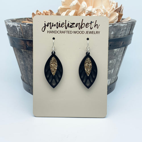 Black and Gold Masterpiece - Earrings