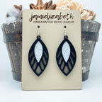 Black Masterpiece with White Acrylic - Earrings (Vault)