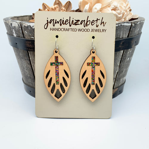 Radiant Cross Masterpiece - Multi-colored - Earrings