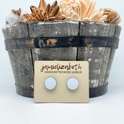 Golf Heart Hoop or Stud - Earrings