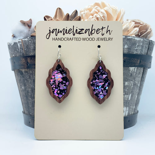Purple Passion Fleck - Earrings