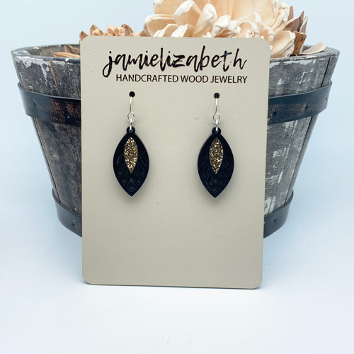 Black and Gold Masterpiece - Earrings