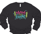Merry & Bright Long Sleeve Shirt - Dark Grey