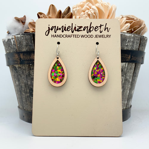 Mardi Gras Acrylic - Earrings