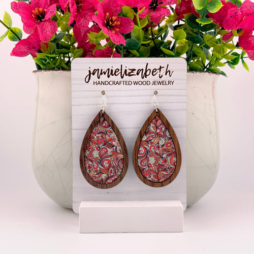 Fall Swirl Diamond Drops and Teardrops