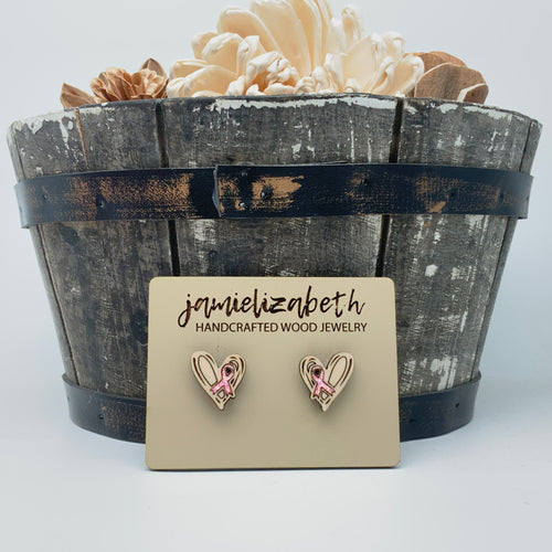 Breast Cancer Awareness Hearts - Earrings (Vault)
