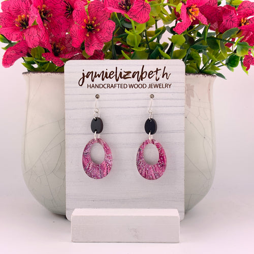 Pink & White Swirl Olive Drops