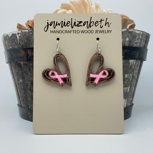 Breast Cancer Awareness Hearts - Earrings (Vault)