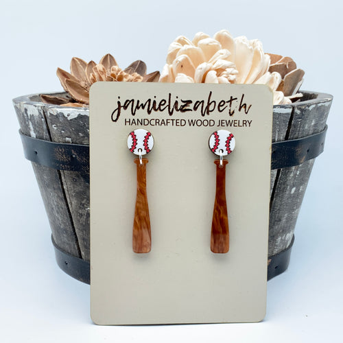 Play Ball Baseball - Earrings