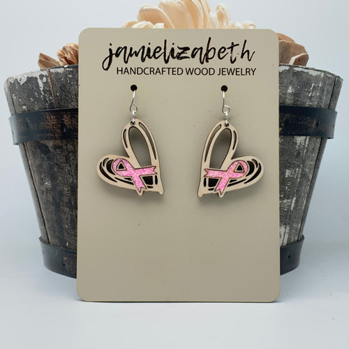 Breast Cancer Awareness Hearts - Earrings (Vault)