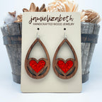 Heart on Fire Acrylic - Earrings or Necklace