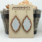 Silver Shattered Glass Scallops - Earrings