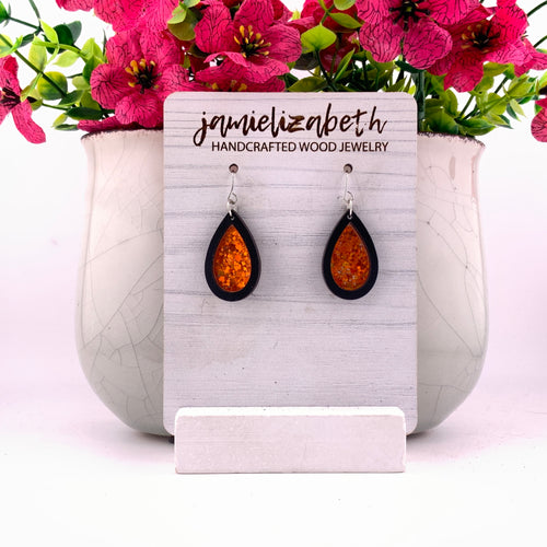 Pumpkin Spice Glitter Earrings