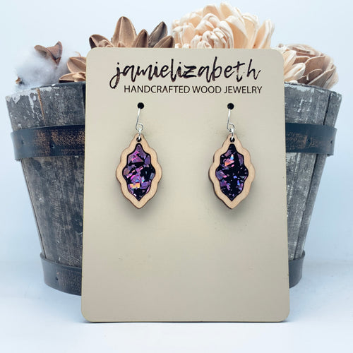 Purple Passion Fleck - Earrings