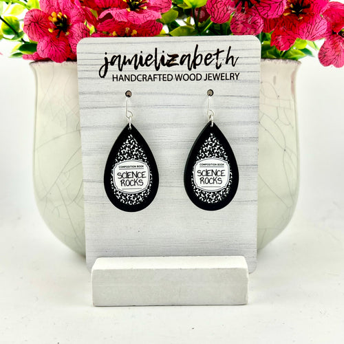 Customizable Composition Book Earrings