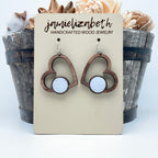 Golf Heart Hoop or Stud - Earrings
