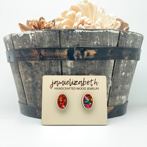 Red Confetti Acrylic Teardrops & Bars (Vault)