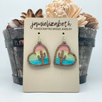 Sunrise Cactus Hearts - Earrings