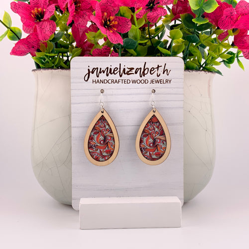 Fall Swirl Diamond Drops and Teardrops