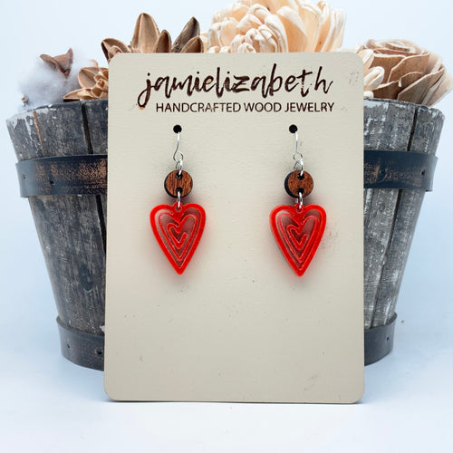 Radiant Red Doodle Hearts - (Vault)