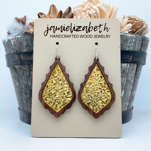 Gold Rush Druzy - Earrings (Vault) TINY PIECE