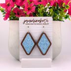 Light Blue Glitter Diamonds