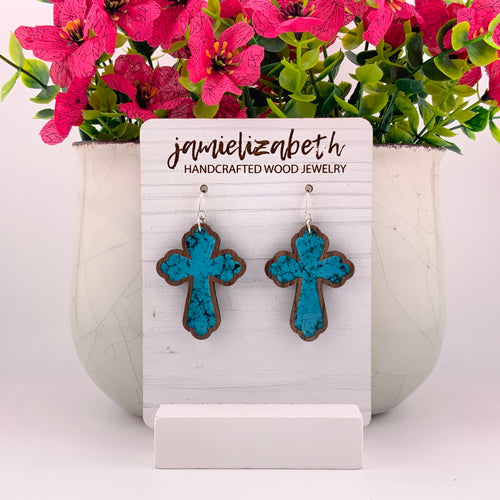 Turquoise Acrylic Cross