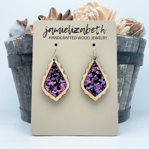Purple Passion Fleck - Earrings