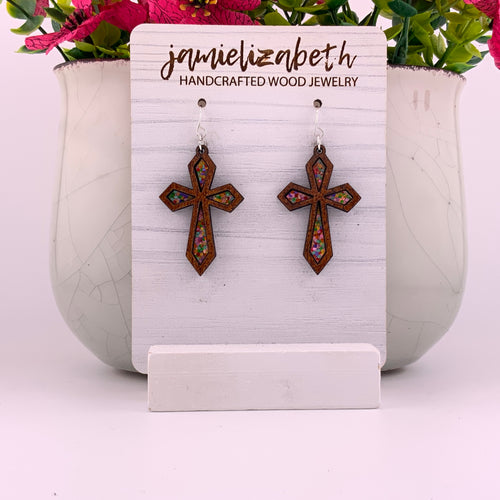 Divine Cross with Multicolored Acrylic