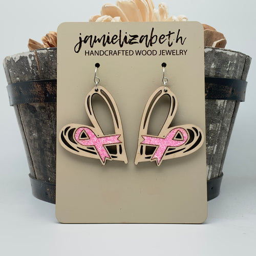 Breast Cancer Awareness Hearts - Earrings (Vault)