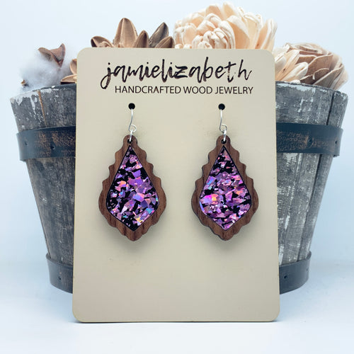 Purple Passion Fleck - Earrings
