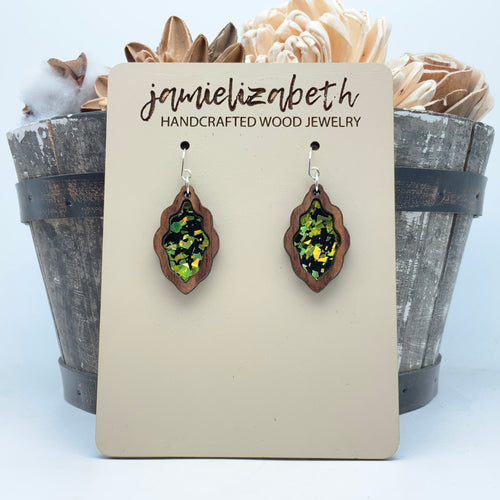 Green Glam Acrylic - Earrings (Vault)