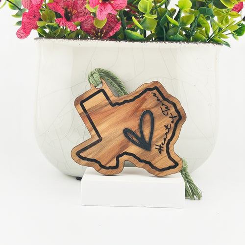 Salvaged Guadalupe River Cypress Wood - Heart of Texas Ornament