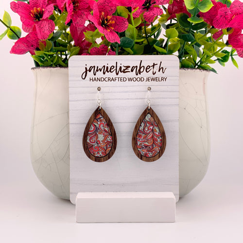 Fall Swirl Diamond Drops and Teardrops