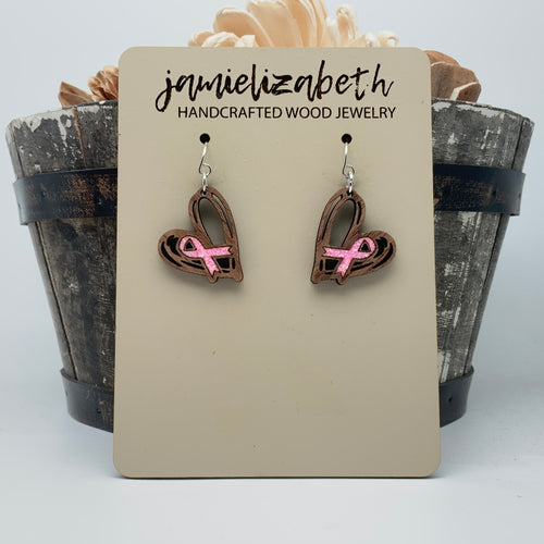 Breast Cancer Awareness Hearts - Earrings (Vault)