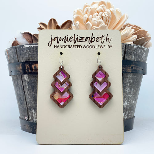 Bubble Pink Diamond Drops