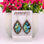 Turquoise watercolor Leaves