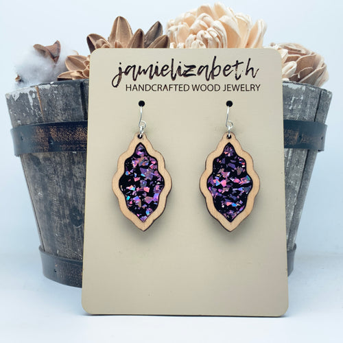 Purple Passion Fleck - Earrings