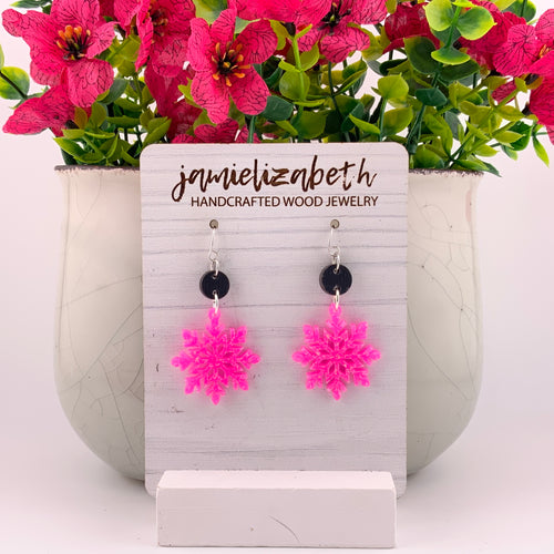 Pink Sparkling Snowflake