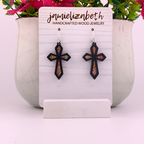 Divine Cross with Multicolored Acrylic
