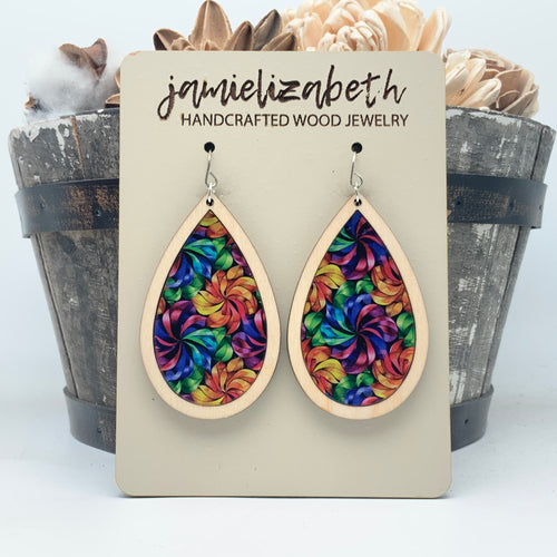 Twist & Twirl Pinwheel Earrings - Guadalupe County Children's Advocacy Center Fundraiser