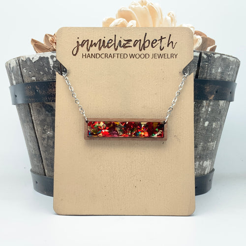 Red Confetti Acrylic Teardrops & Bars (Vault)