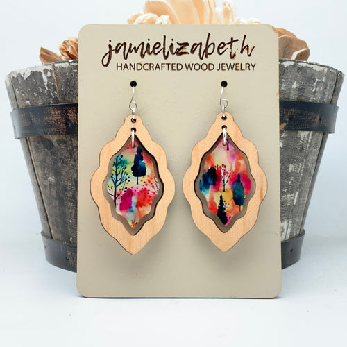 Into The Woods Acrylic Scallops - Earrings
