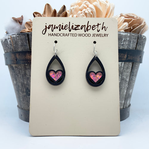 Pop of Pink Heart Hoop (Vault)