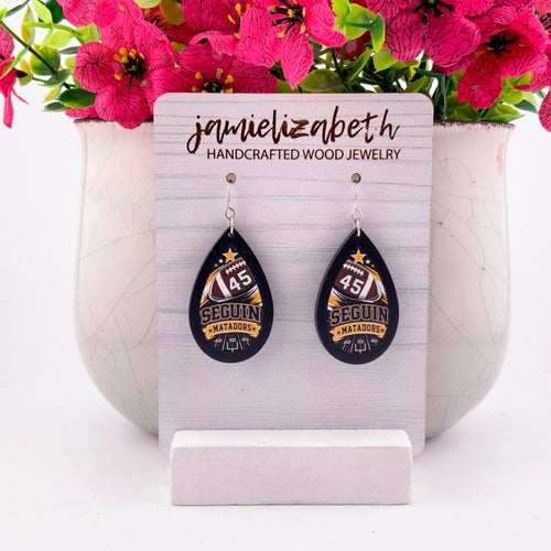 Build Your Own Football Spirit Earrings - Custom School Colors