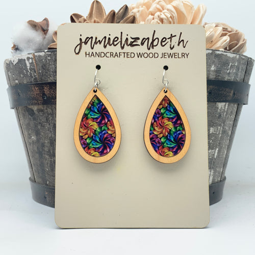 Twist & Twirl Pinwheel Earrings - Guadalupe County Children's Advocacy Center Fundraiser