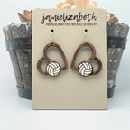 Chloe Memorial Volleyball Heart Earrings