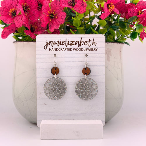 Silver Glitter Mandala